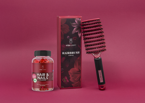 Hair & Nails Raspberry med hårbørste