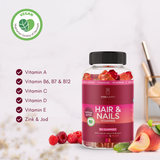 VitaYummy Hair & Nails – Raspberry & Peach – 90 pcs