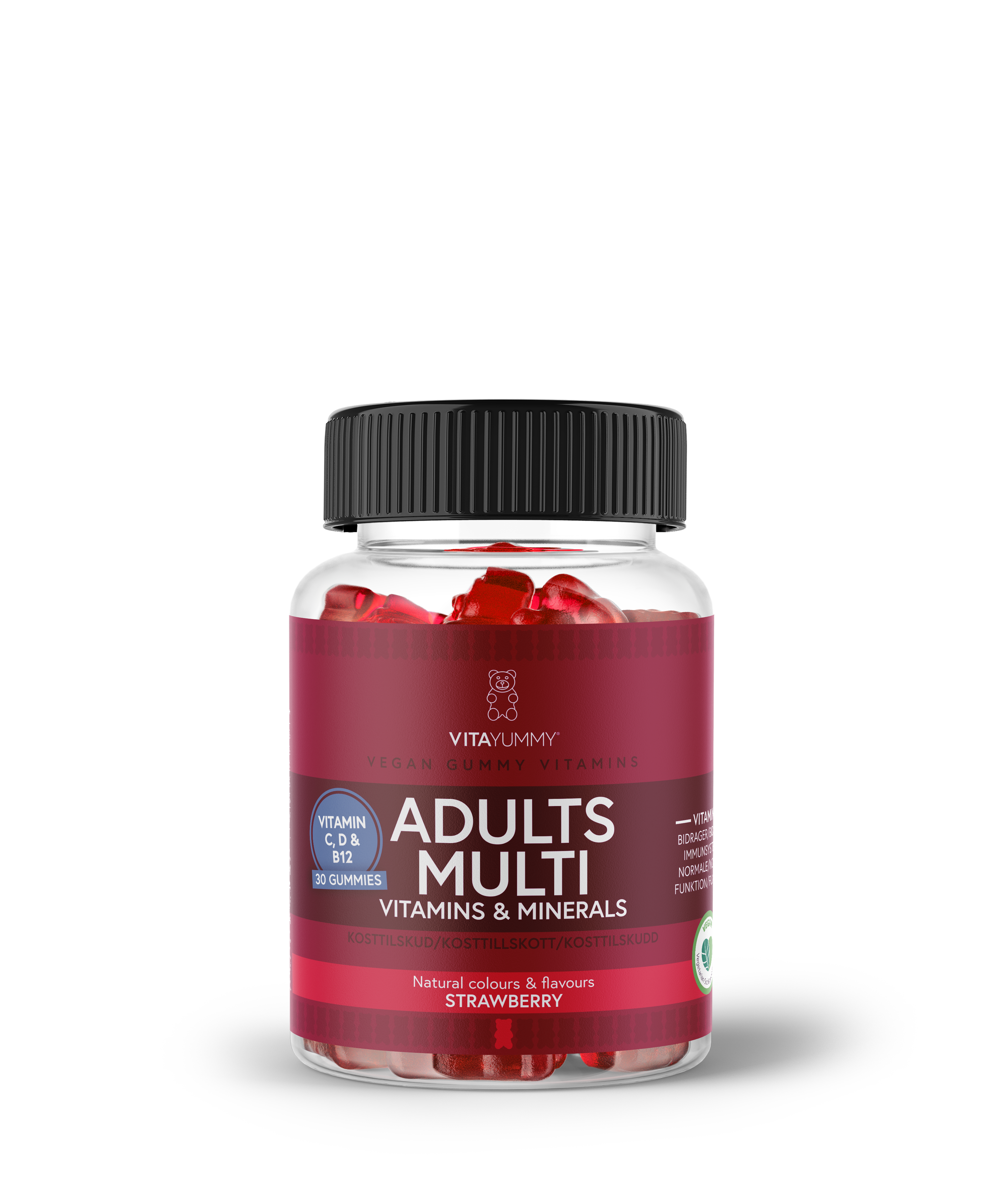 Adults Multi Strawberry 30 stk.