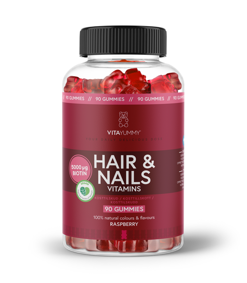 Hair & Nails Raspberry 90 stk.