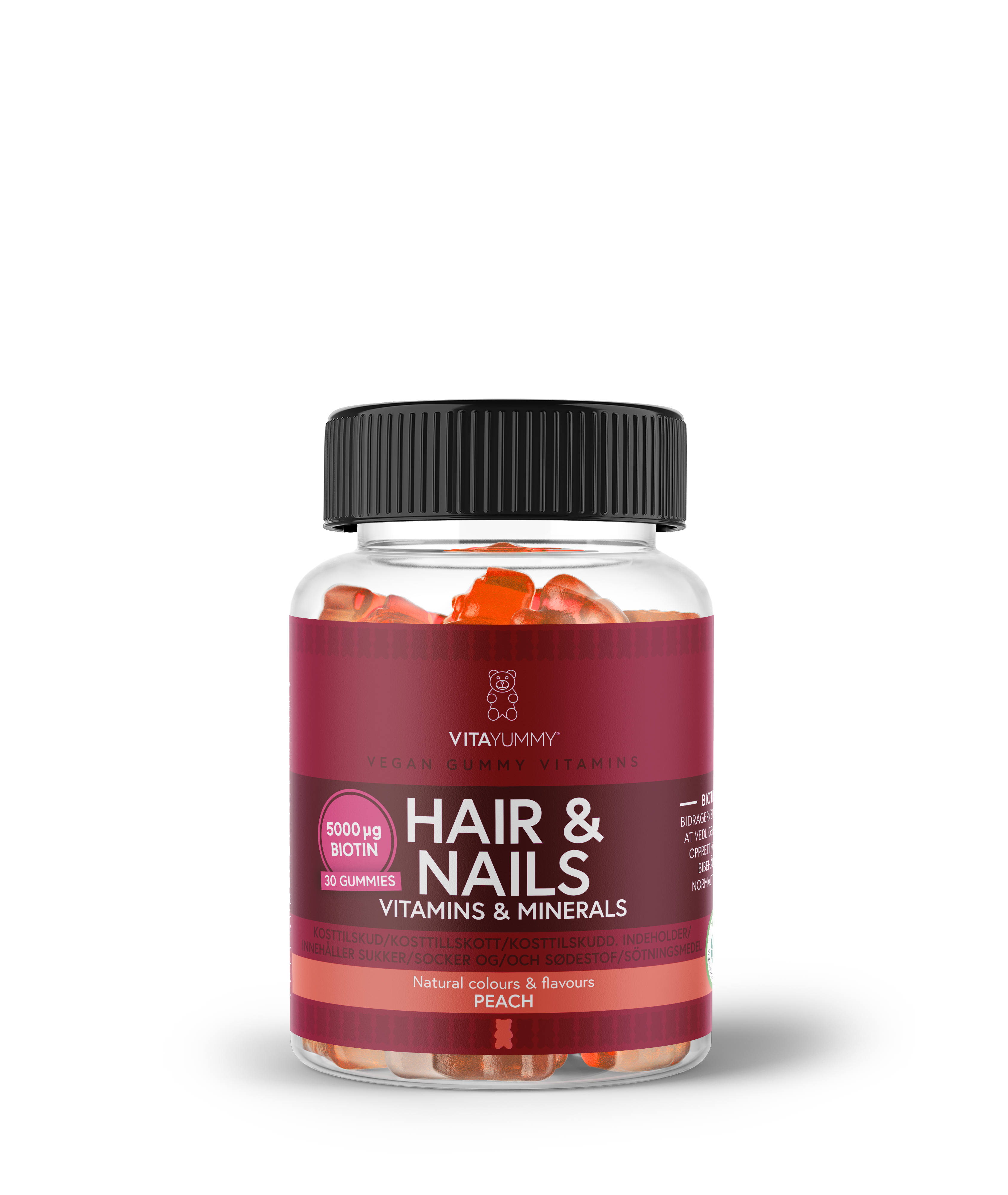Hair & Nails Peach 30 stk.