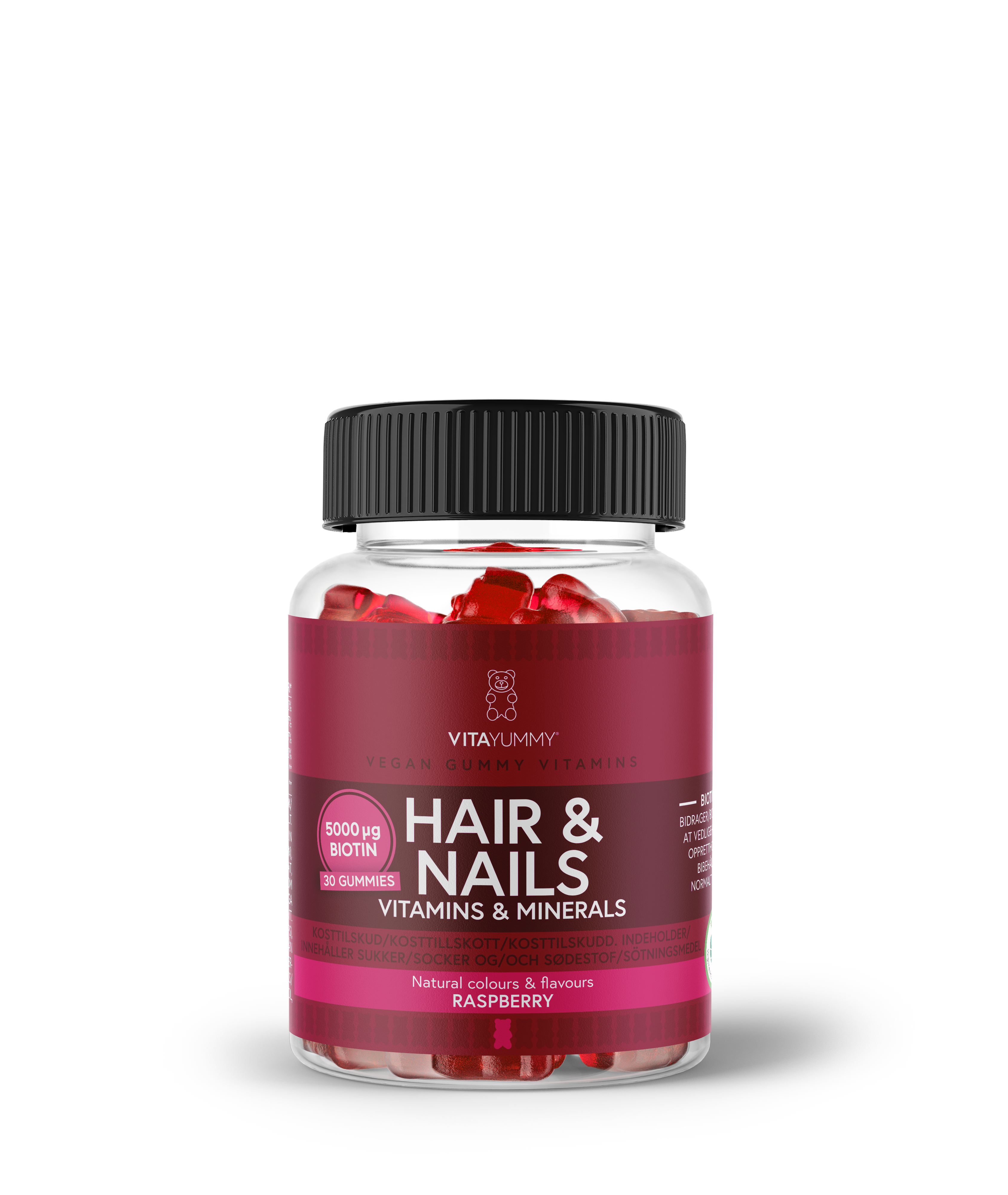 Hair & Nails Raspberry 30 stk.